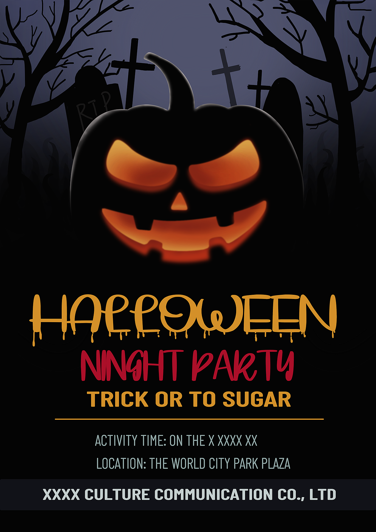 万圣节插画海报