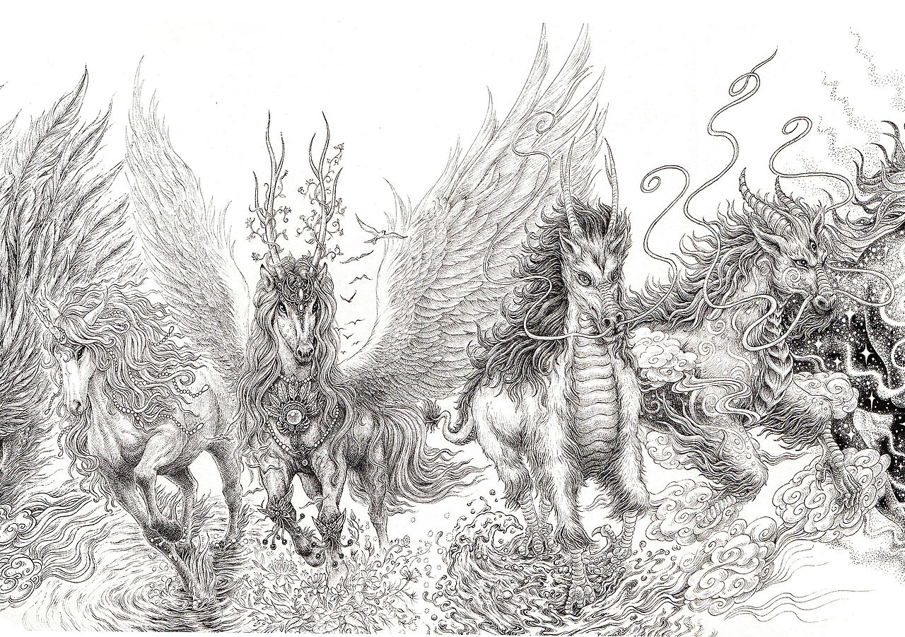 《天马行空图》傅淳强手绘作品(图ZMTE5OTMzMjYw) - 绘画 - 站酷设计师傅淳强画者之旅原创素材 - 站酷ZCOOL