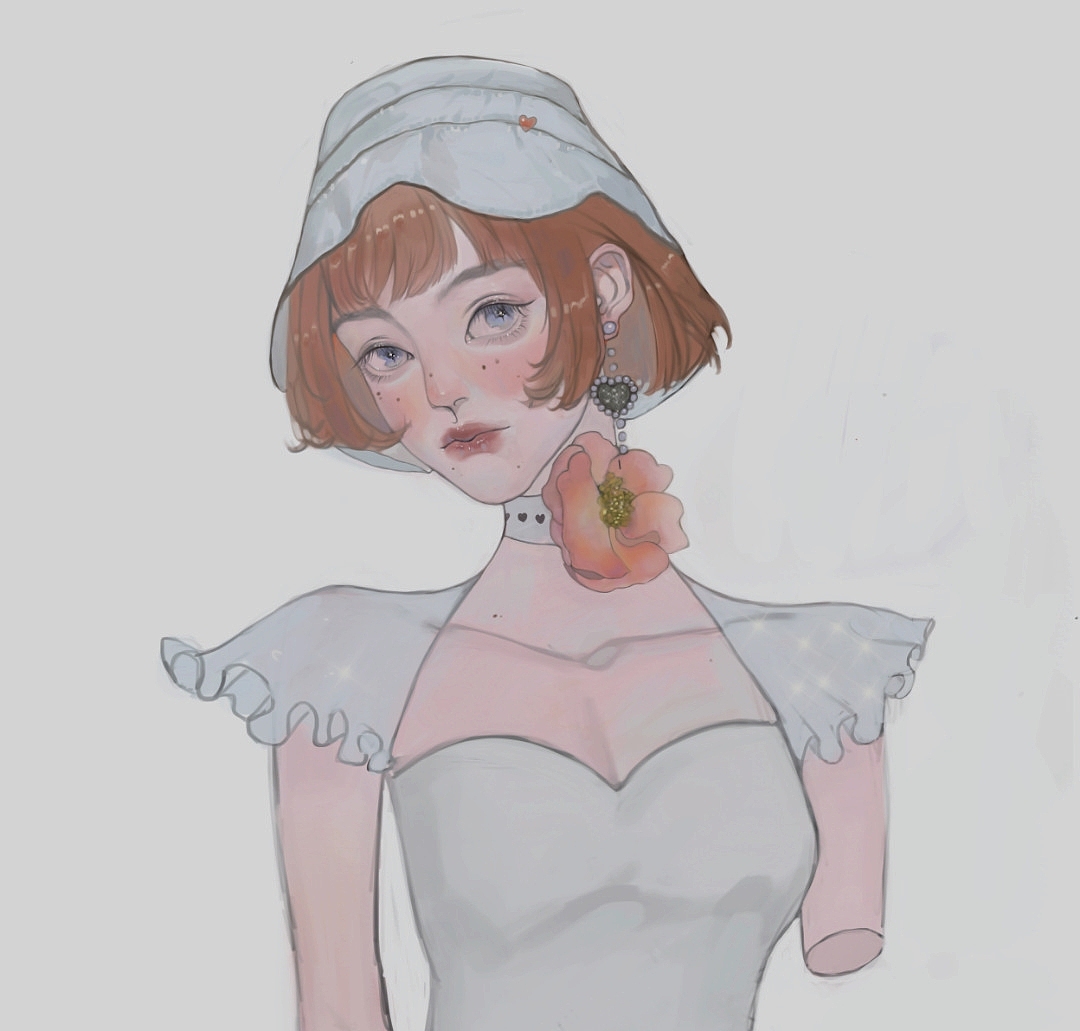 少女像（图ZMjU1ODc4NjQ0） - 创作习作 - 站酷设计师腹腹得正原创素材 - 站酷ZCOOL