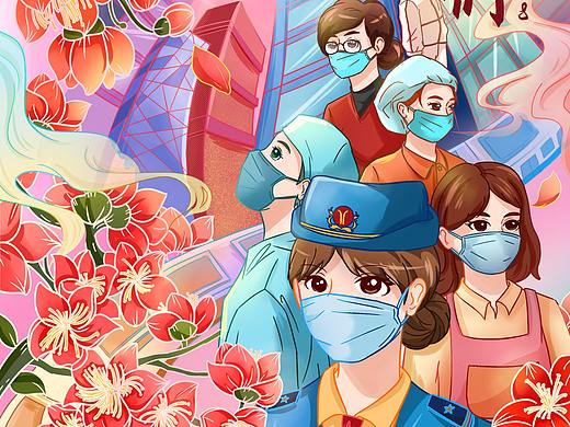 地铁插画海报