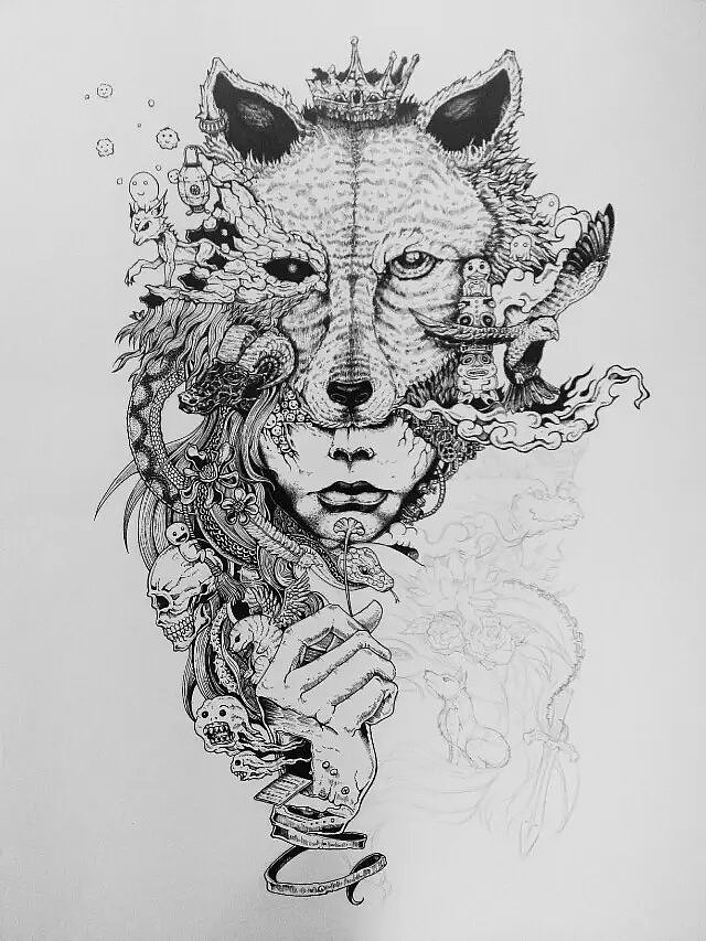 针管笔 黑白手绘 第四弹