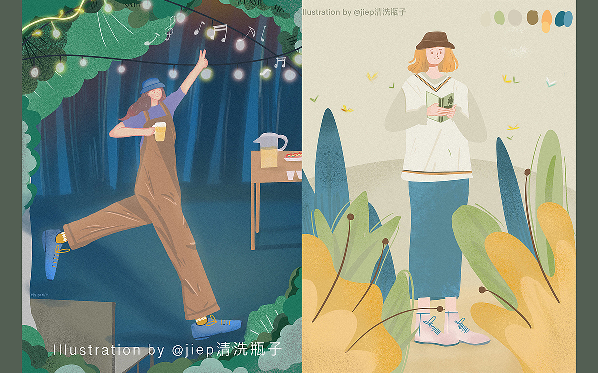 我的2020插画总结(图ZMjM4OTQ2NDIw) - 商业插画 - 站酷设计师jp无糖小花原创素材 - 站酷ZCOOL
