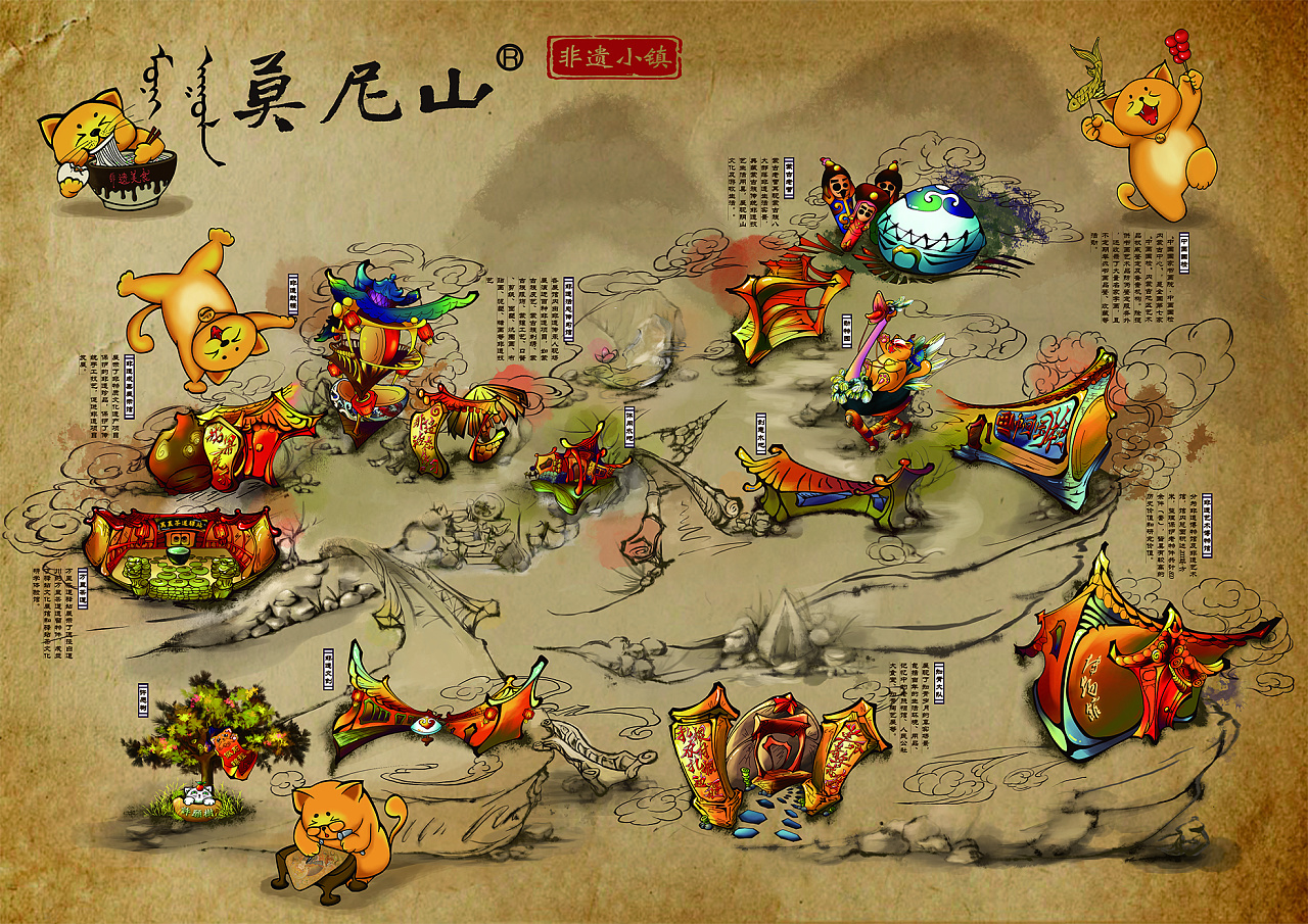 创意手绘地图