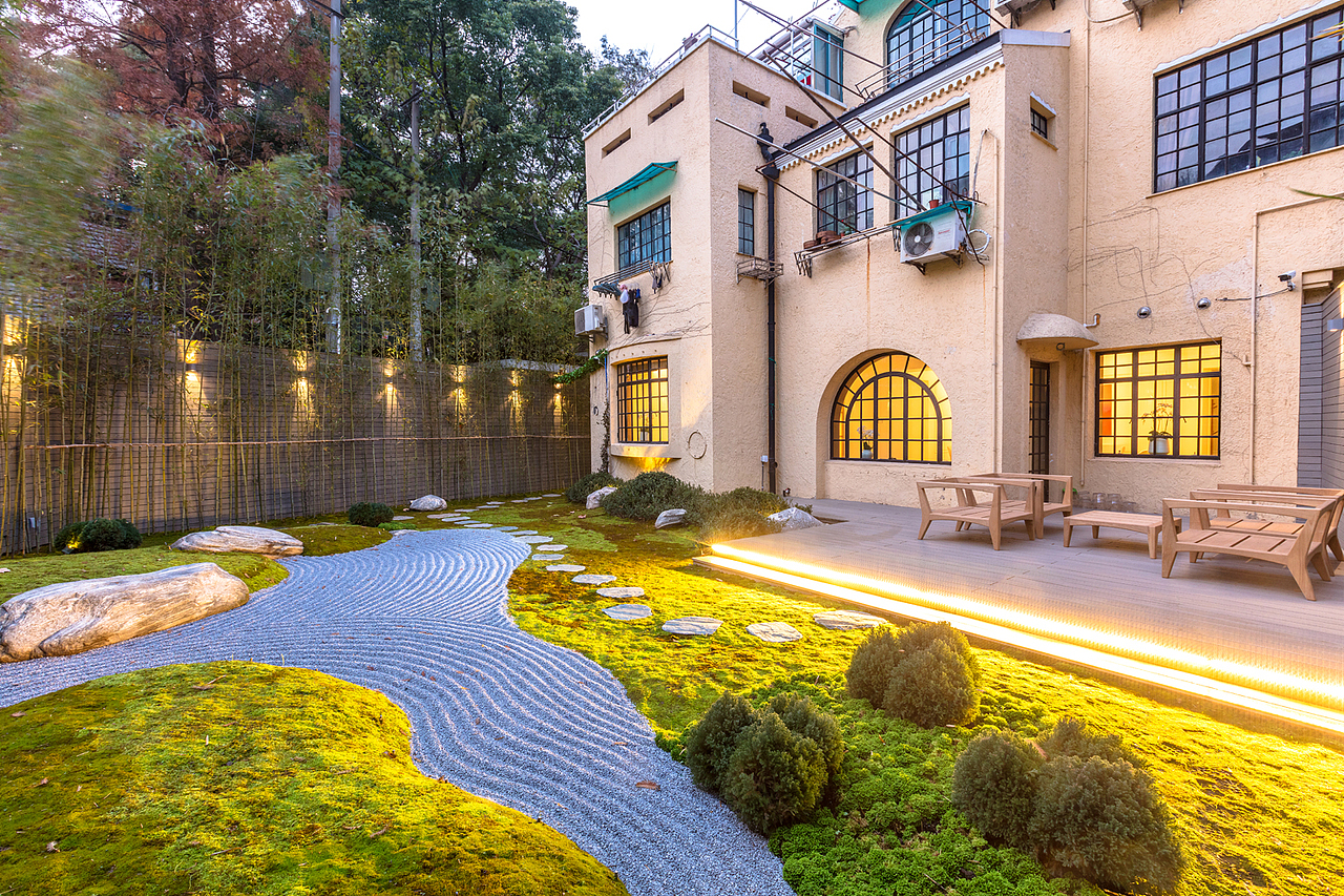 柯灵故居 禅在眼里静在心里 上海花园景观设计施工落地