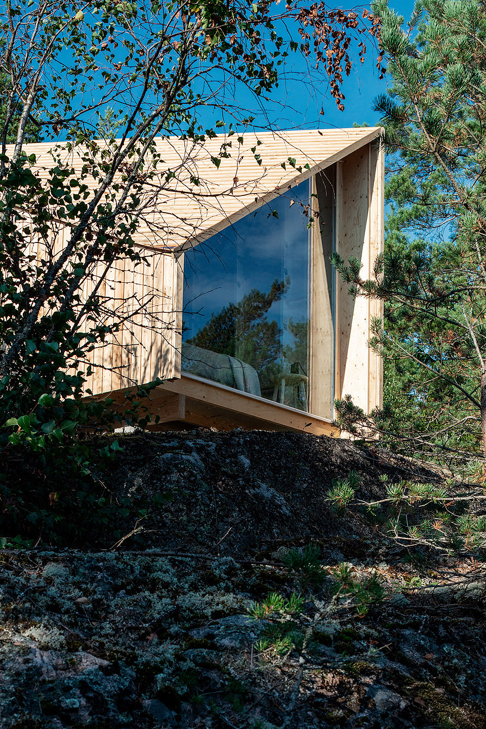 山顶上的异型木屋