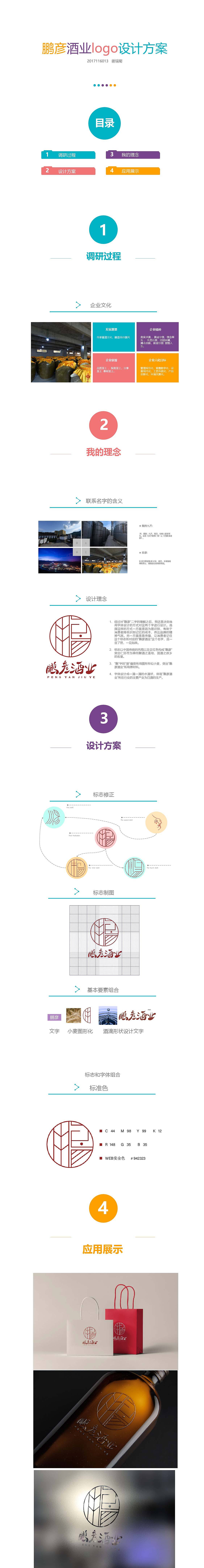 鹏彦酒业logo设计