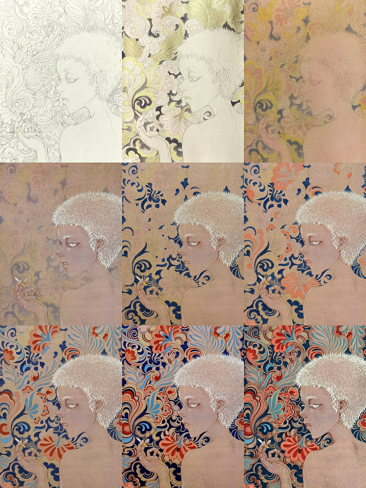 《煙》（圖ZMjQyNjQ1ODQw） - 繪畫 - 站酷設(shè)計(jì)師阿獄原創(chuàng)素材 - 站酷ZCOOL