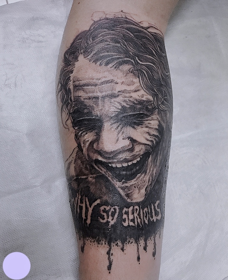 希斯莱杰小丑纹身黑暗骑士系列