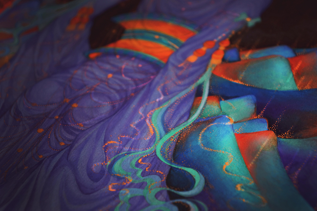 《鹤仙歌.金散瘴》白中南颜彩-人川集（图ZMTAxODA1MTQ0） - 艺术插画 - 站酷设计师白中南原创素材 - 站酷ZCOOL