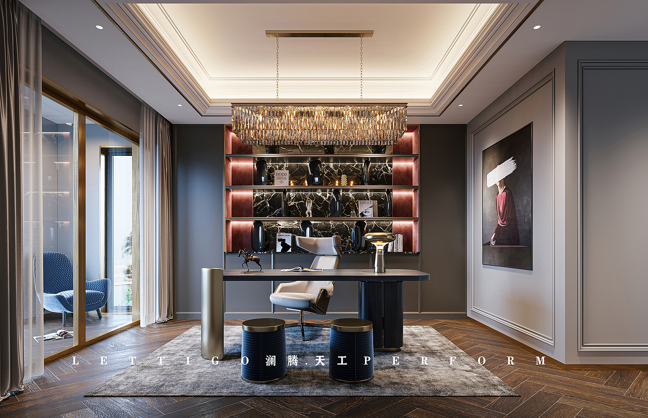 港式轻奢风别墅，高级都市范儿（图ZMzA2MDQyMTY0） - 家装设计 - 站酷设计师DesignerZtt186原创素材 - 站酷ZCOOL