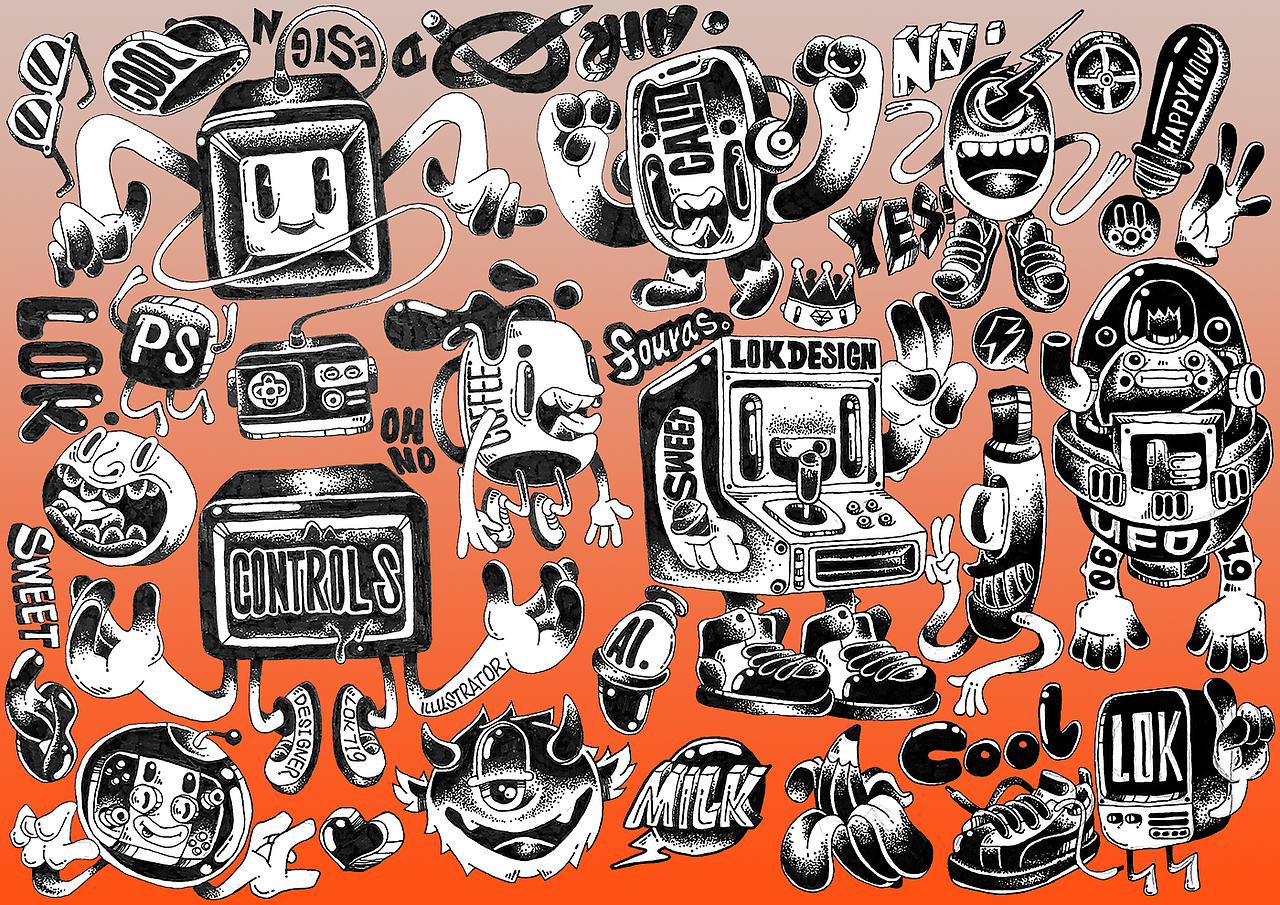 潮派 · π monster（图ZMjMyOTI0MjQ4） - 品牌 - 站酷设计师LOKLIAO丶樂原创素材 - 站酷ZCOOL