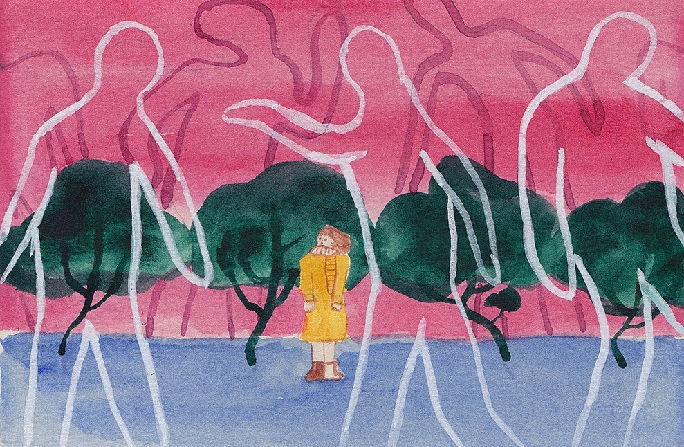 社交恐惧症|插画|创作习作|英知子_原创作品-站酷zcool