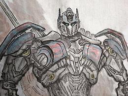 国画《擎天柱》