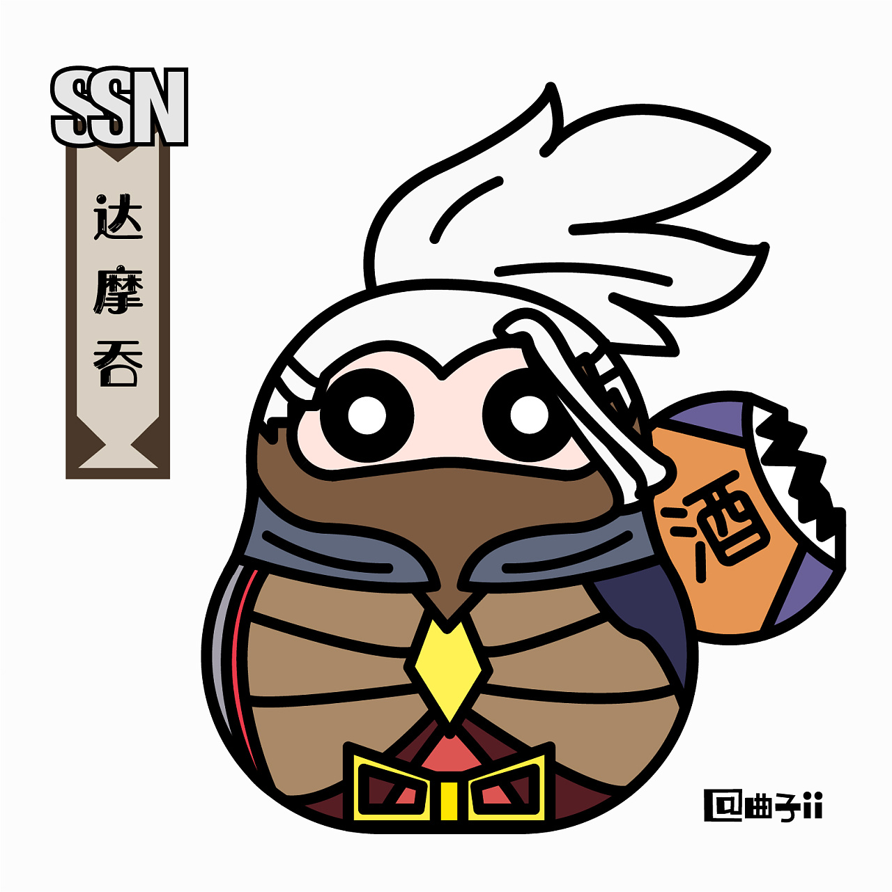 阴阳师式神达摩 illustration