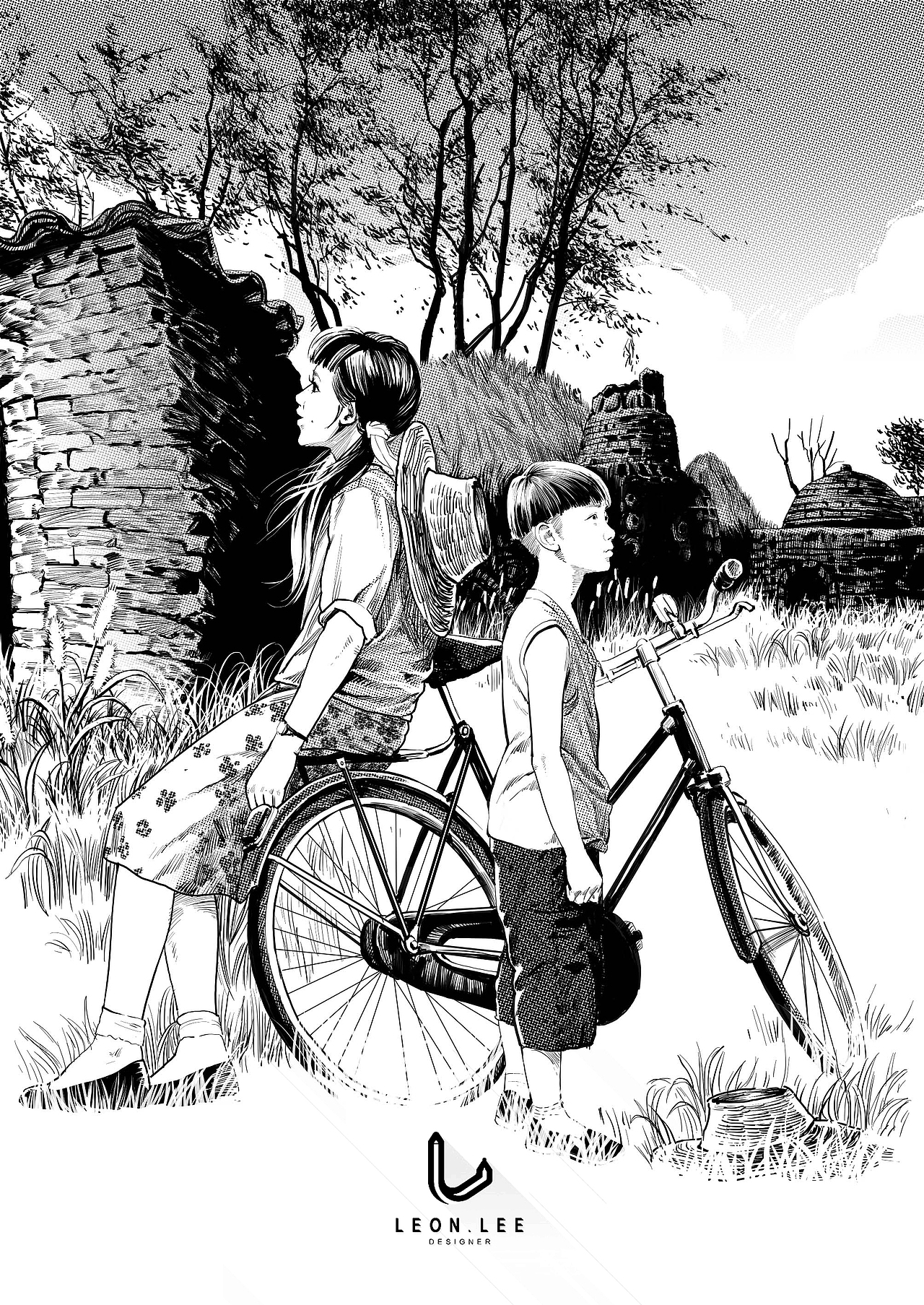 《推理世界》黑白插画 第二发（图ZNDczMjE0NDQ=） - 商业插画 - 站酷设计师Leon_Lee万叔原创素材 - 站酷ZCOOL