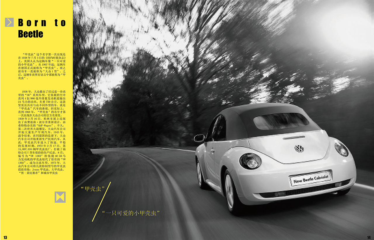 甲壳虫汽车内刊排版设计