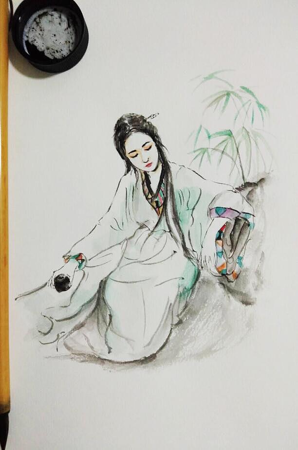梅子的墨彩画（图ZMTgyMjYwNjg0） - 绘画 - 站酷设计师追着夏天跑原创素材 - 站酷ZCOOL