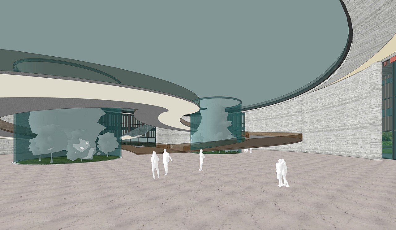 圆形博物馆SU模型下载（图ZMjgwMDY5Nzk2） - 建筑设计 - 站酷设计师素模网原创素材 - 站酷ZCOOL