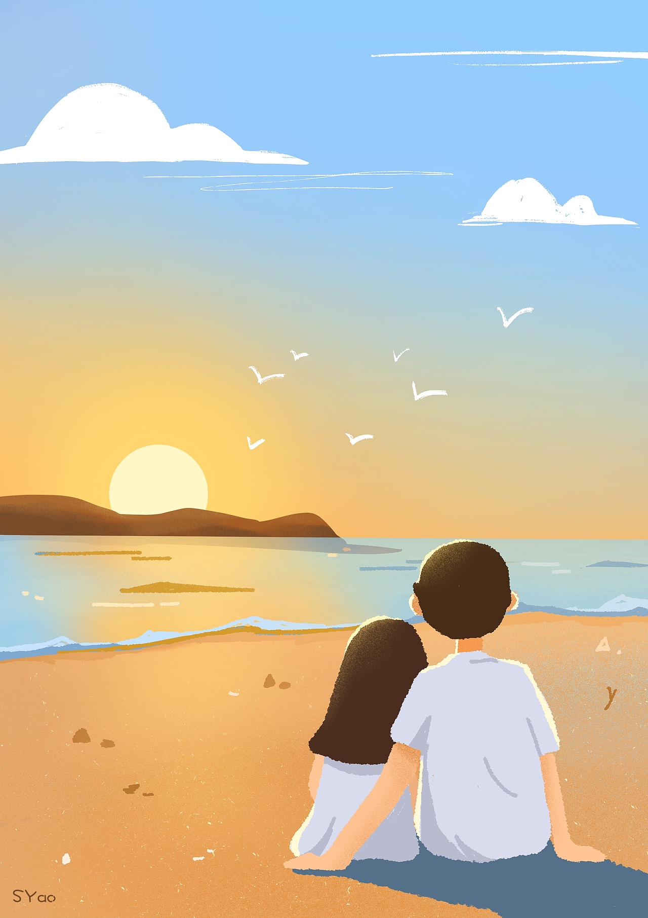 情侣插画（图ZMjgxNDA0MjUy） - 商业插画 - 站酷设计师SYao_原创素材 - 站酷ZCOOL