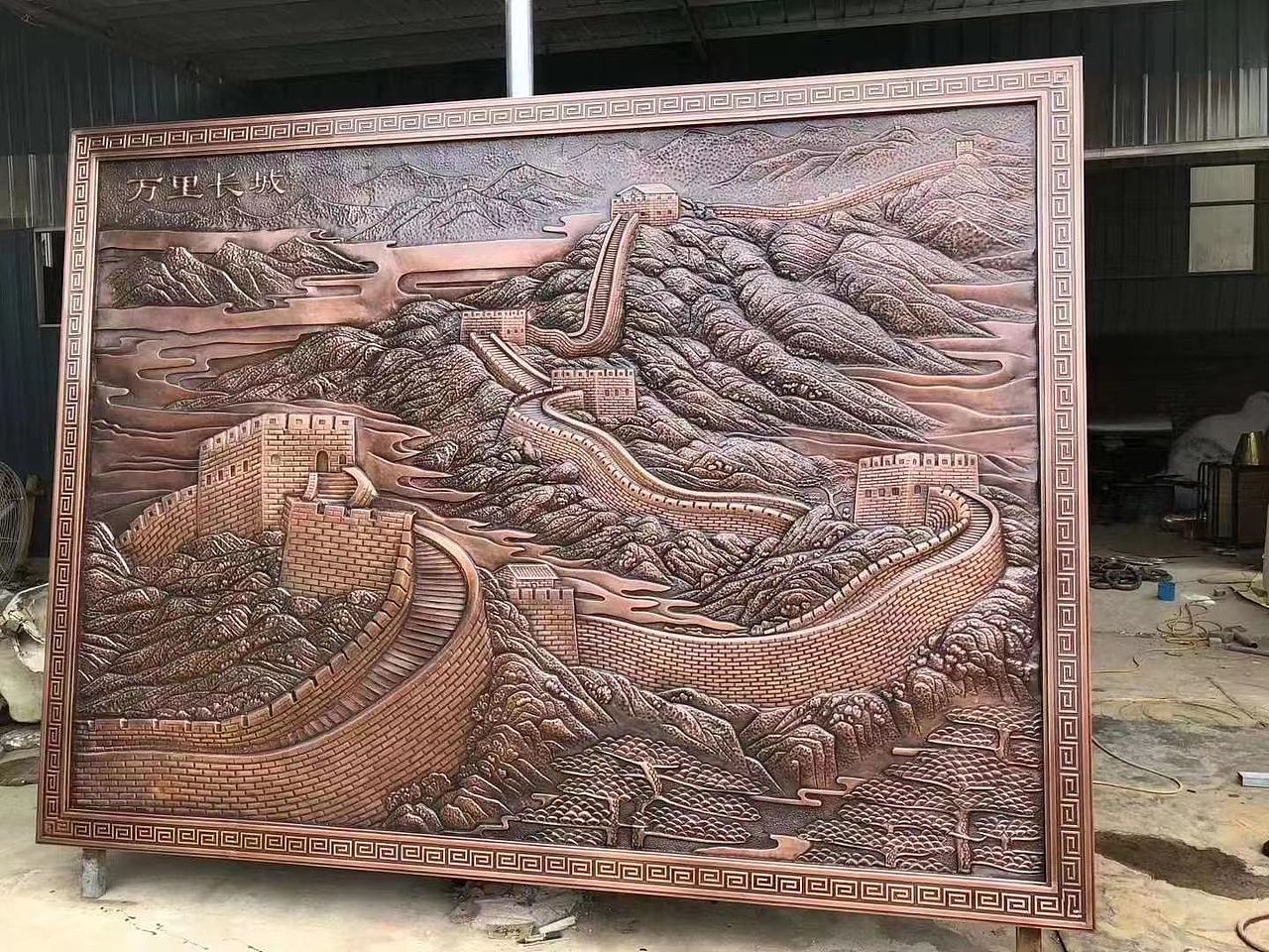 佛山手工锻铜浮雕壁画 艺术景墙浮雕