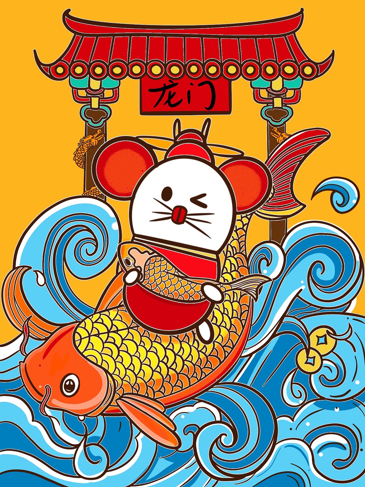 鼠你最能跳（图ZMTkxNTYwOTQ4） - 商业插画 - 站酷设计师Xu梦原创素材 - 站酷ZCOOL