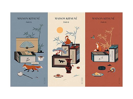 2018 Maison Kitsune 首尔旗舰店 插画