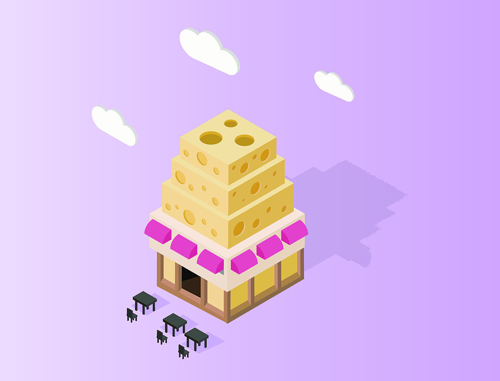 2.5D奶酪小屋🧀临摹（图ZMTQ2NTg0MTM2） - 其他平面 - 站酷设计师蛋黄酱就酱紫原创素材 - 站酷ZCOOL