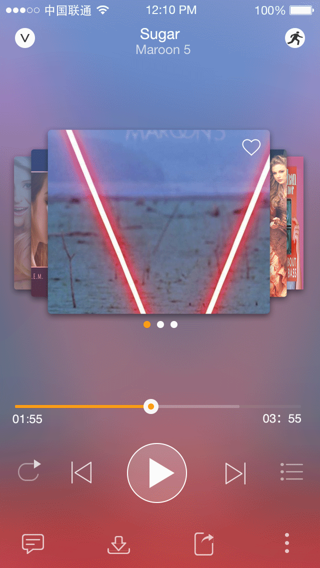 乐跑音乐部分动效