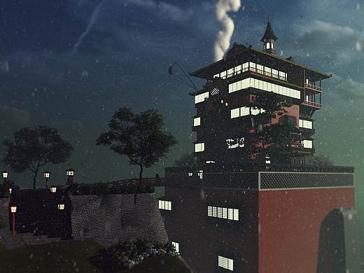 不同的《千与千寻》建筑场景