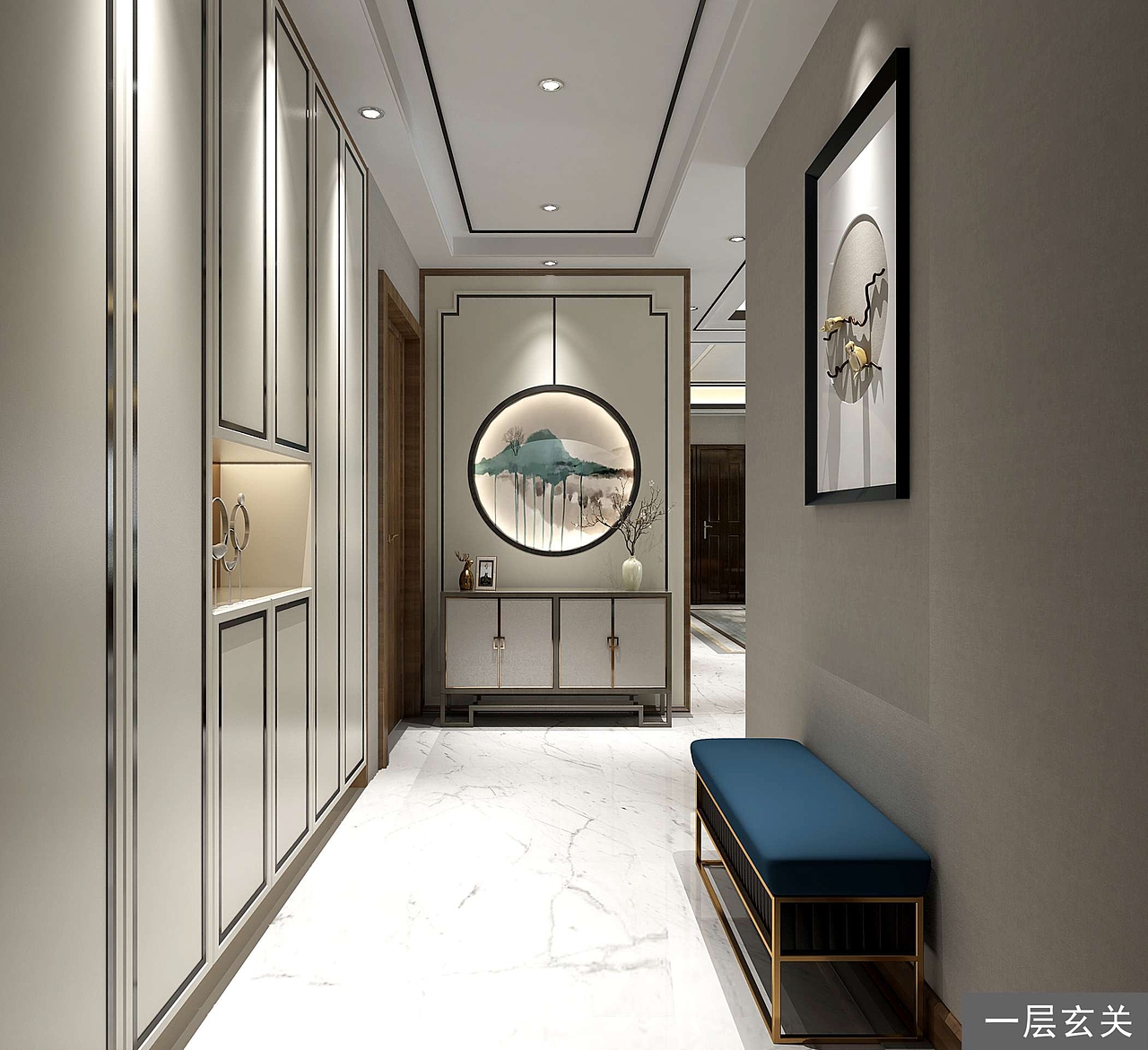 一层客厅玄关,角度A