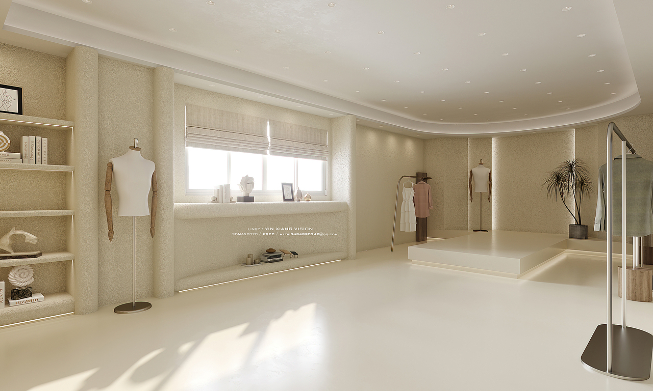服装办公空间表现