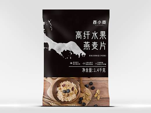 西小麦丨水果燕麦片包装设计