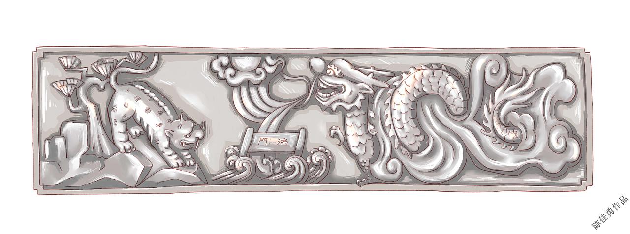 陈家祠-素材绘制（图ZMTg1MDk4ODI4） - 商业插画 - 站酷设计师一点忧愁原创素材 - 站酷ZCOOL