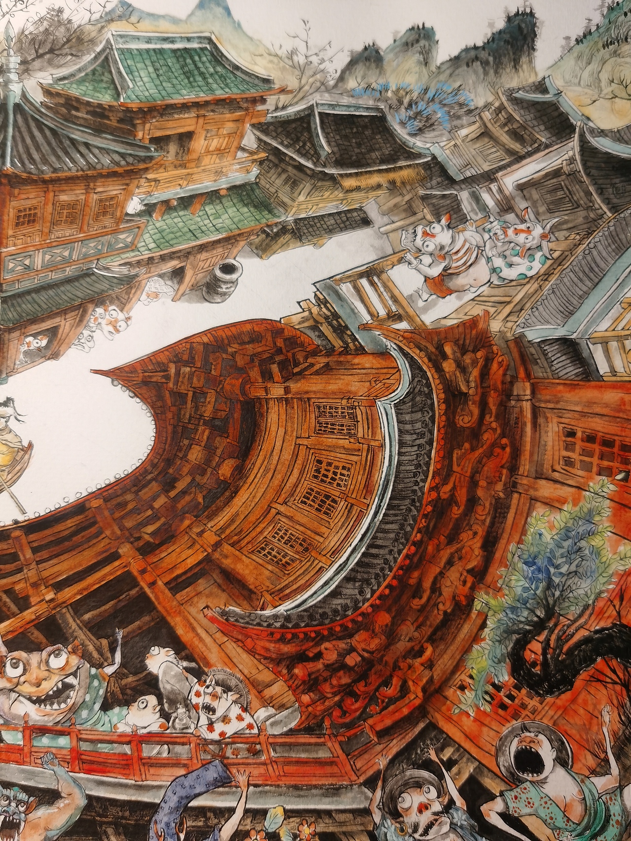 罗刹海市个人画集原创插画分享（图ZMjQ5NjAxNjgw） - 绘本 - 站酷设计师Jane静荷原创素材 - 站酷ZCOOL