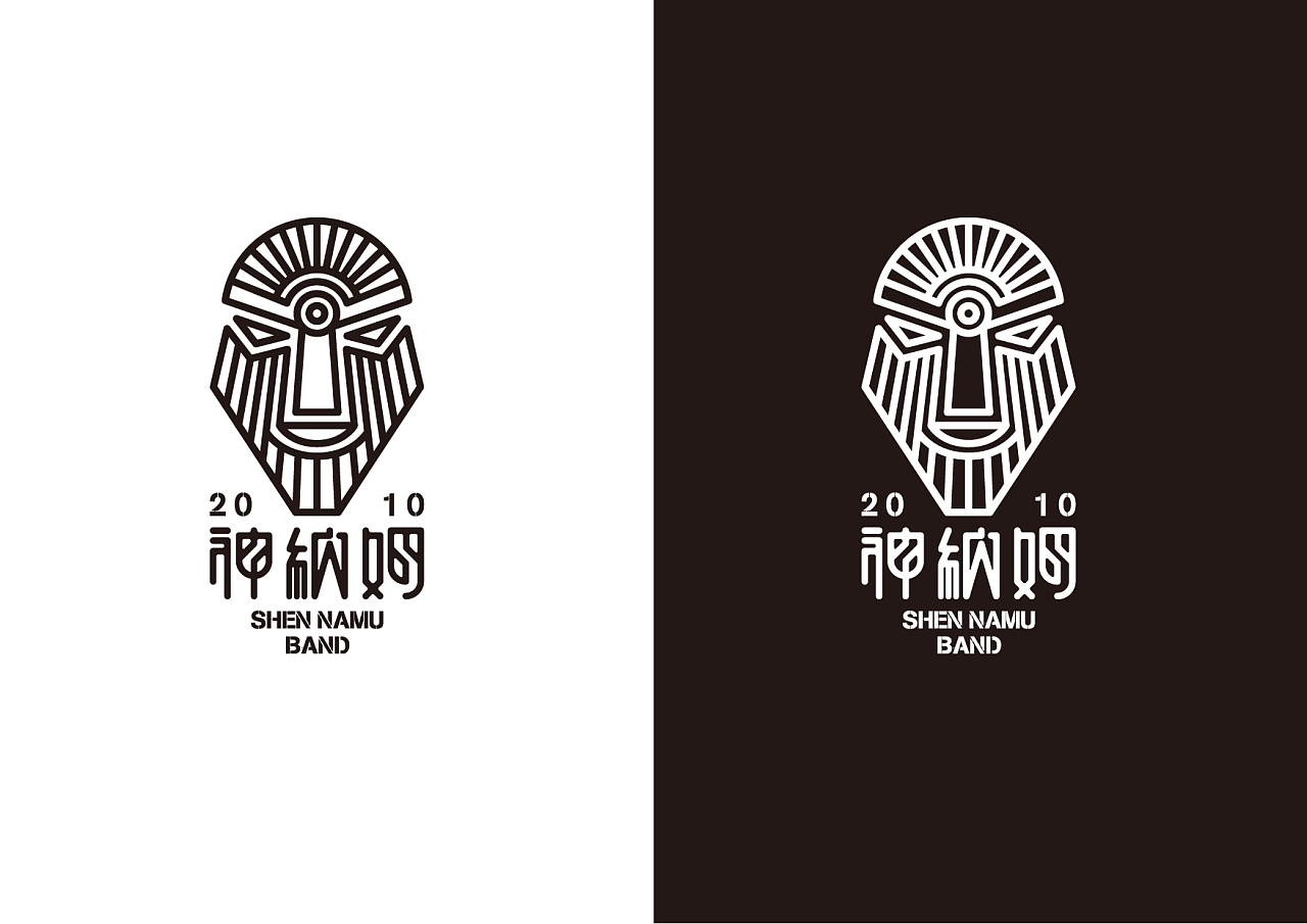 推 荐"透鸣"工艺logo设计王者荣耀t恤设计贵州傩面面具系列设计墨菻