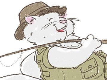 去钓鱼的甜白（个人主页-ZNDQxODIwMDA=） - 儿童插画 - 站酷设计师yuehong1110原创素材 - 站酷ZCOOL