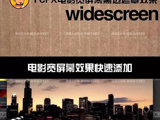 FCPX插件| 快速添加电影宽屏幕黑边效果预设，让您的作品创作更便捷