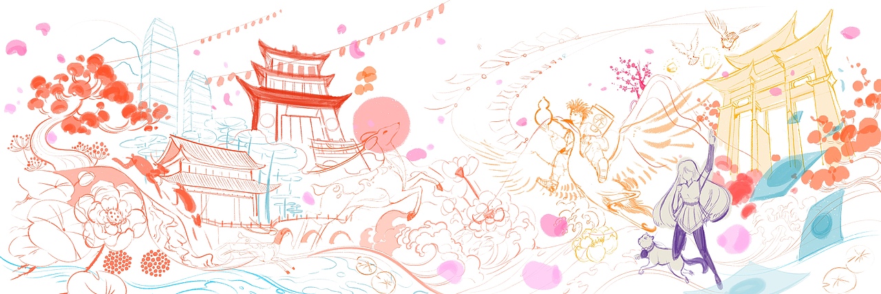 云南白药双节国潮快闪店创意设计（图ZMjMzMTUwOTI0） - 商业插画 - 站酷设计师龙莲居原创素材 - 站酷ZCOOL