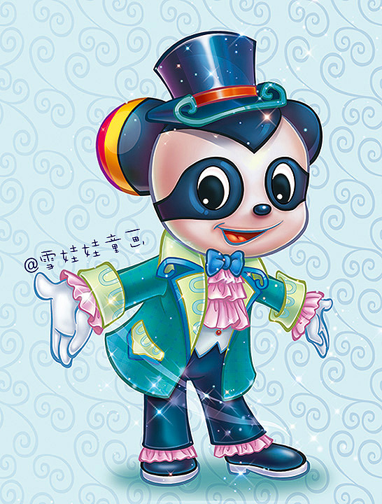 (之前已有了吉祥物形象,本次海报的要求是把已有形象往迪斯尼风格方向