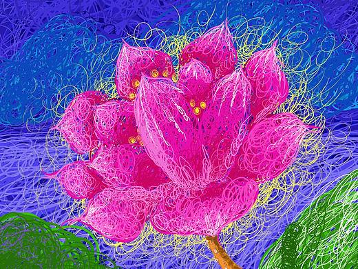第一幅圈圈画作品-荷