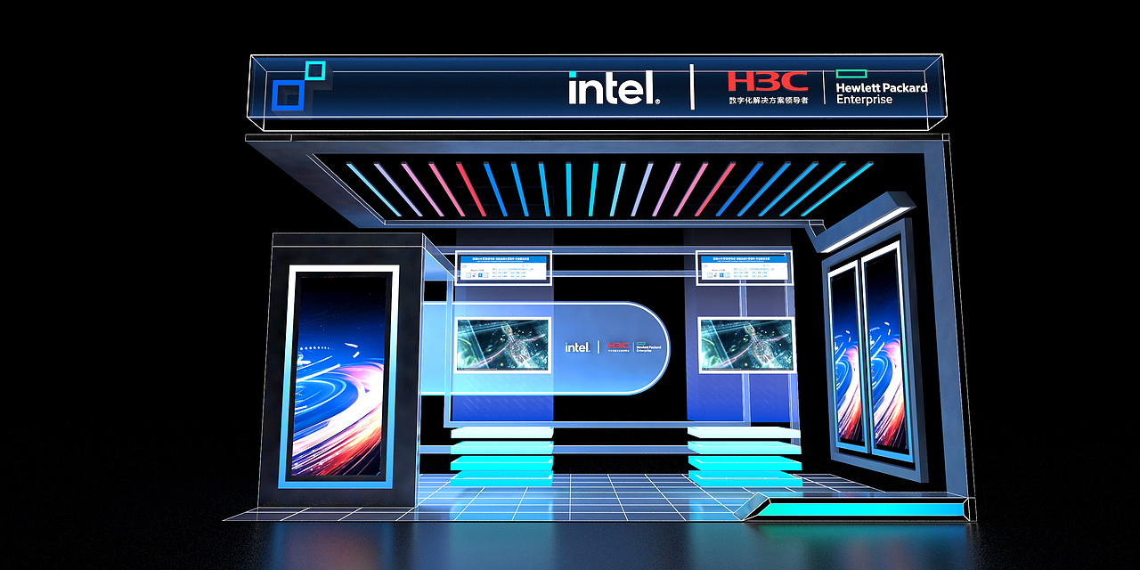 线上科技炫酷展位