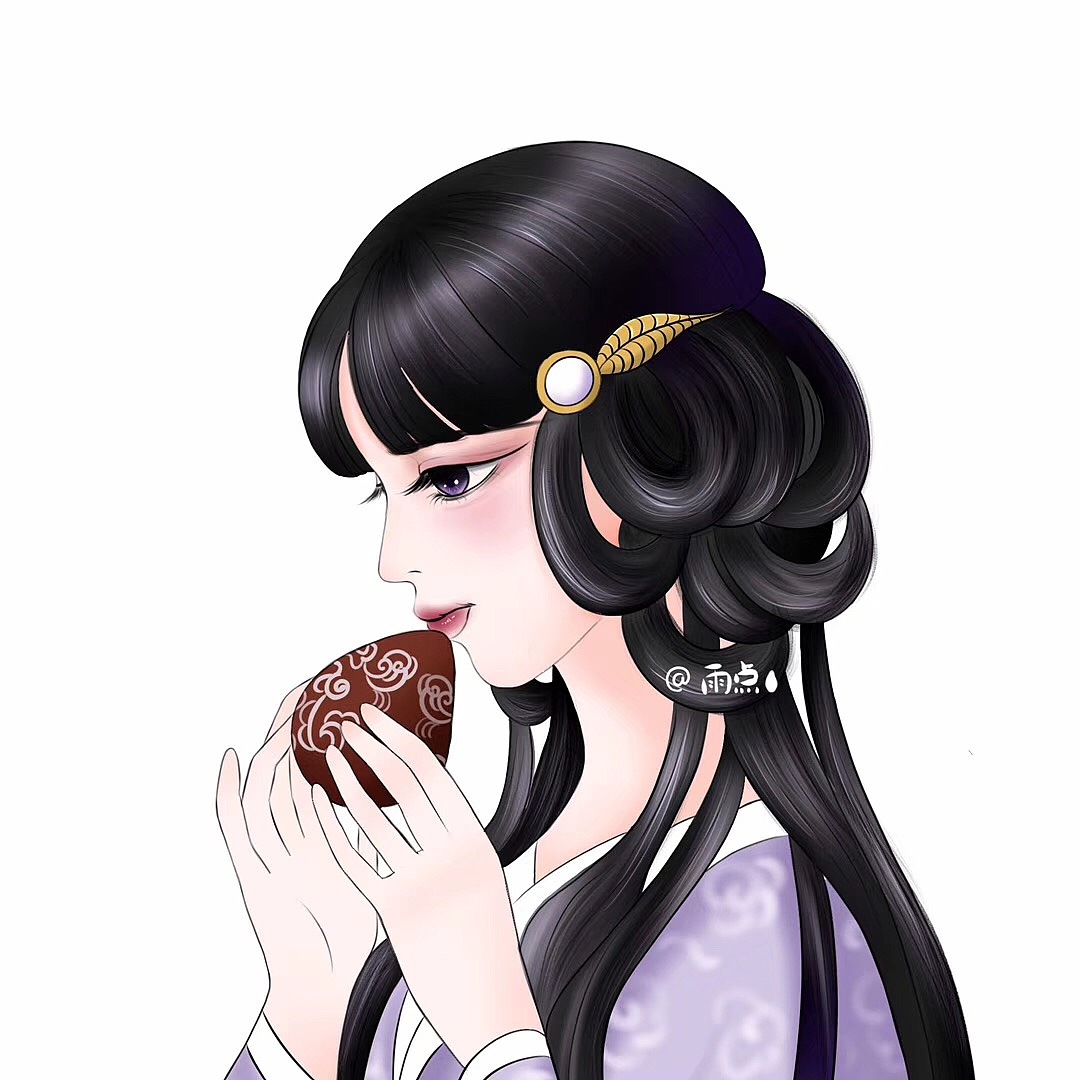 卡通插画头像合禹文化logo设计标签插画头像古装女作品信息创作时间