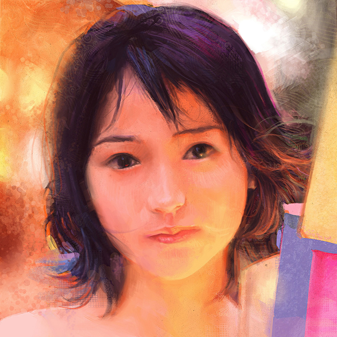 女生肖像 少女头像 人像插画（图ZMjA2NTQxMjUy） - 创作习作 - 站酷设计师梁皓南原创素材 - 站酷ZCOOL