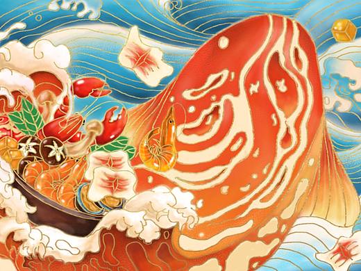 官月捞--窗贴大插画