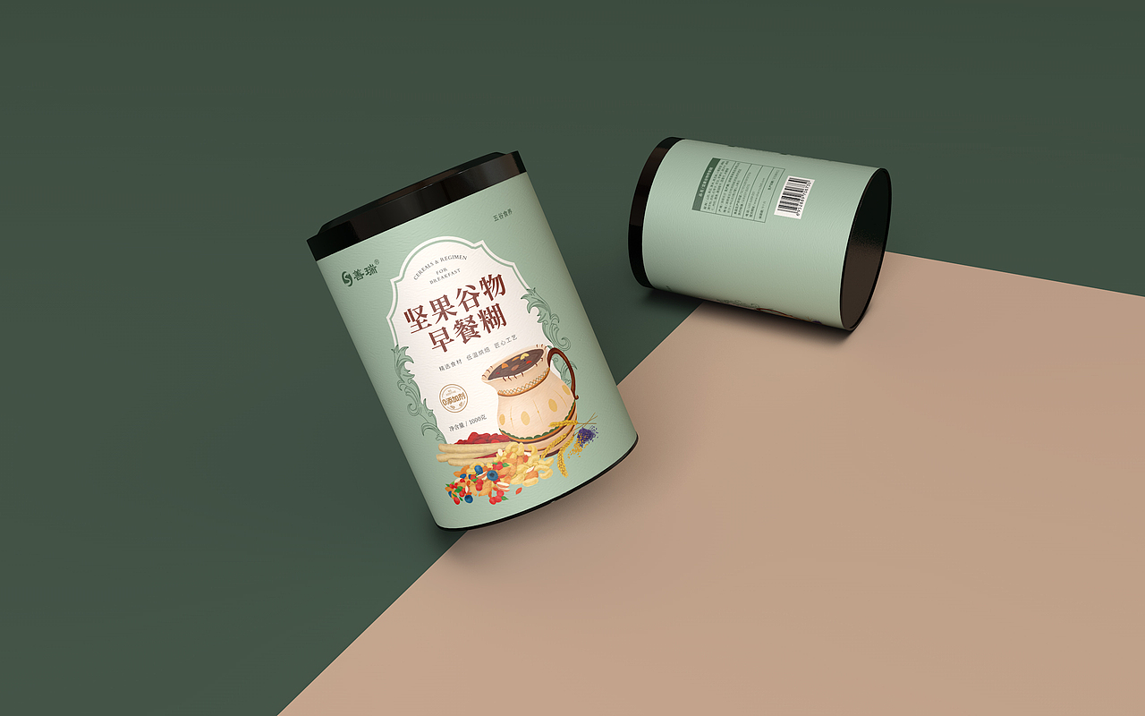 五谷磨粉系列早餐糊、代餐粉包装设计（图ZMTM3NTI5OTMy） - 包装 - 站酷设计师studio2333原创素材 - 站酷ZCOOL