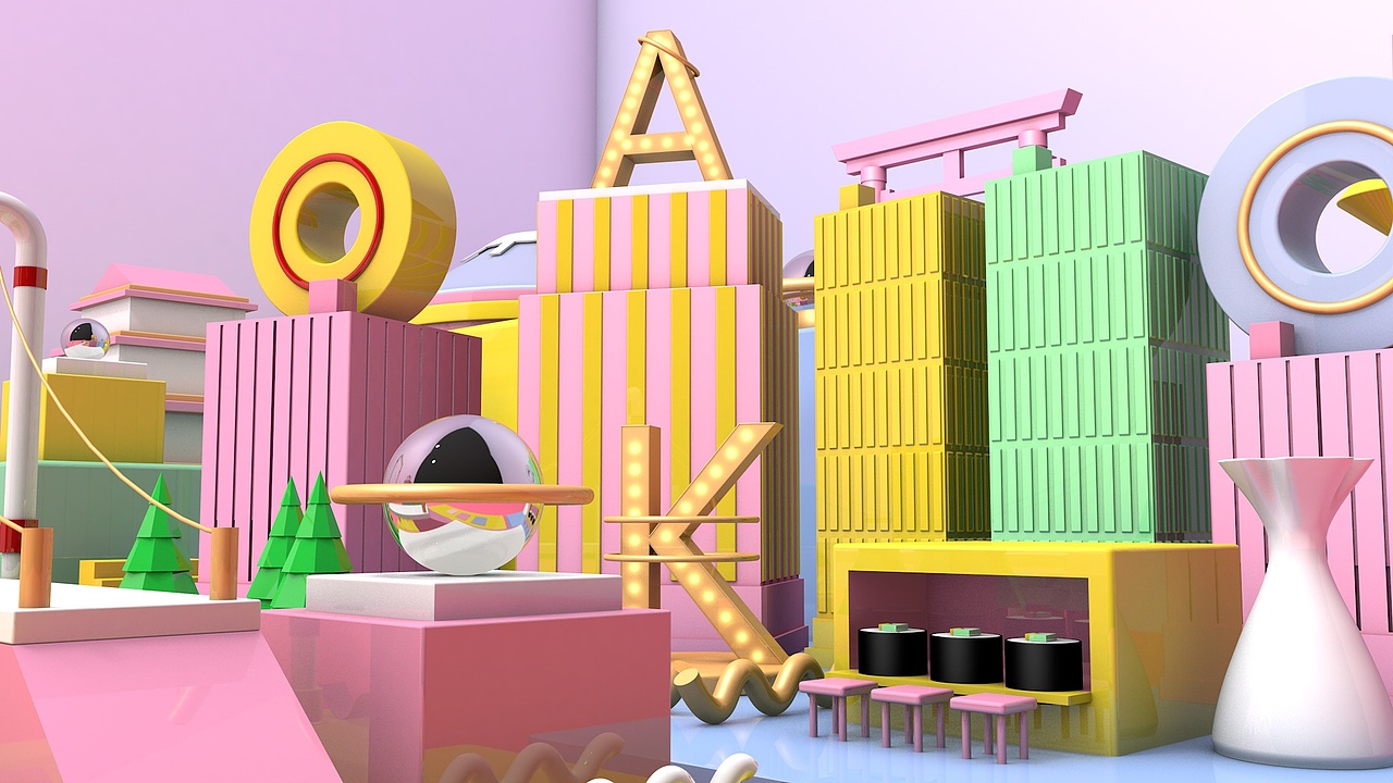C4D小场景（图ZMTEwNjIxODI0） - 场景 - 站酷设计师AkiKohane原创素材 - 站酷ZCOOL