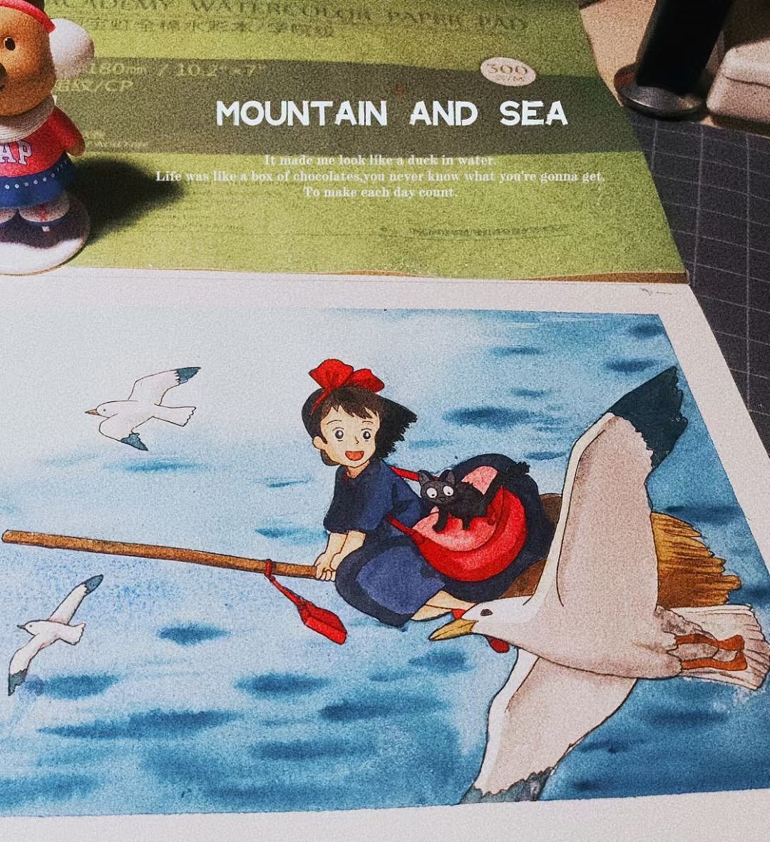 跟着小章鱼老师慢慢画,享受水彩的乐趣!