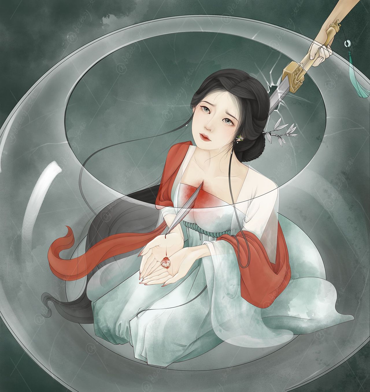 《_欺骗_囚禁_》步骤图（深色版）（图ZMzI0NTk1OTAw） - 创作习作 - 站酷设计师翟汝原创素材 - 站酷ZCOOL