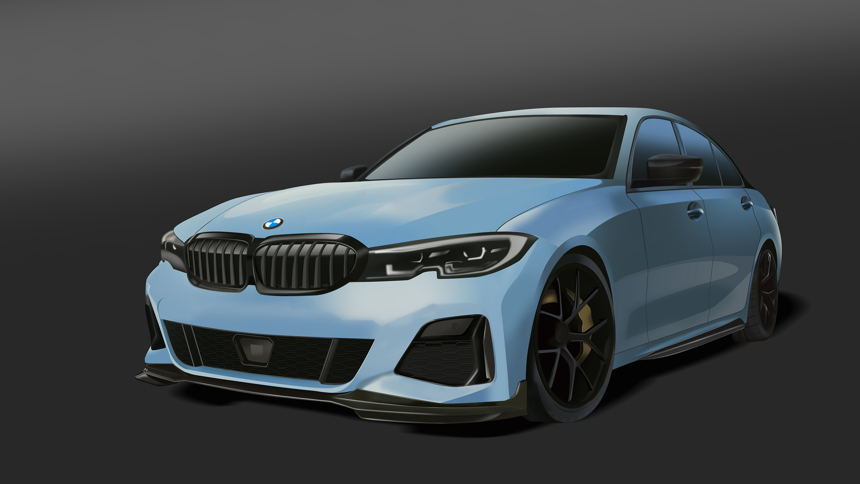 前唇改装宝马汽车