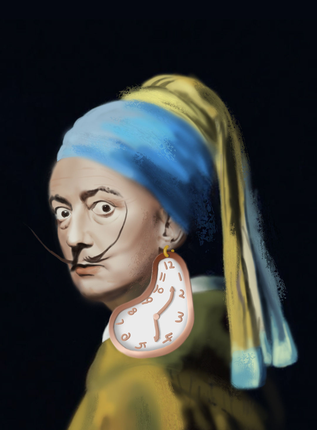 瘋子達(dá)利X珍珠少女（圖ZMjcxMjE0MDQw） - 藝術(shù)插畫 - 站酷設(shè)計師啊哈哈哈溫原創(chuàng)素材 - 站酷ZCOOL